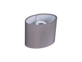 D0735  Serena Oval Faux Silk Fabric Shade Grey, White
